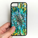 Natural shell stained glass style iPhone case