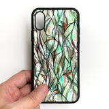 Natural shell stained glass floral iPhone case - Decouart