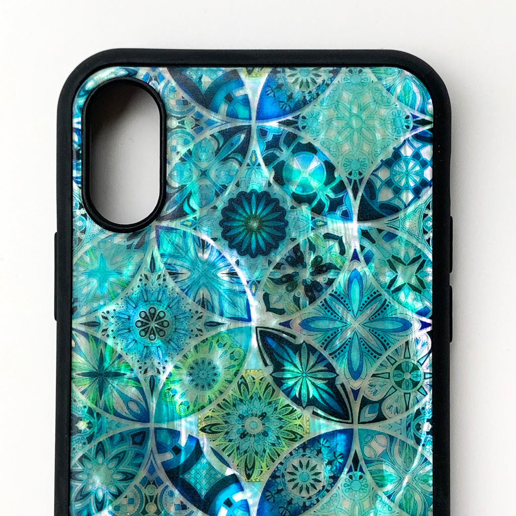 Natural shell floral iPhone case - Decouart