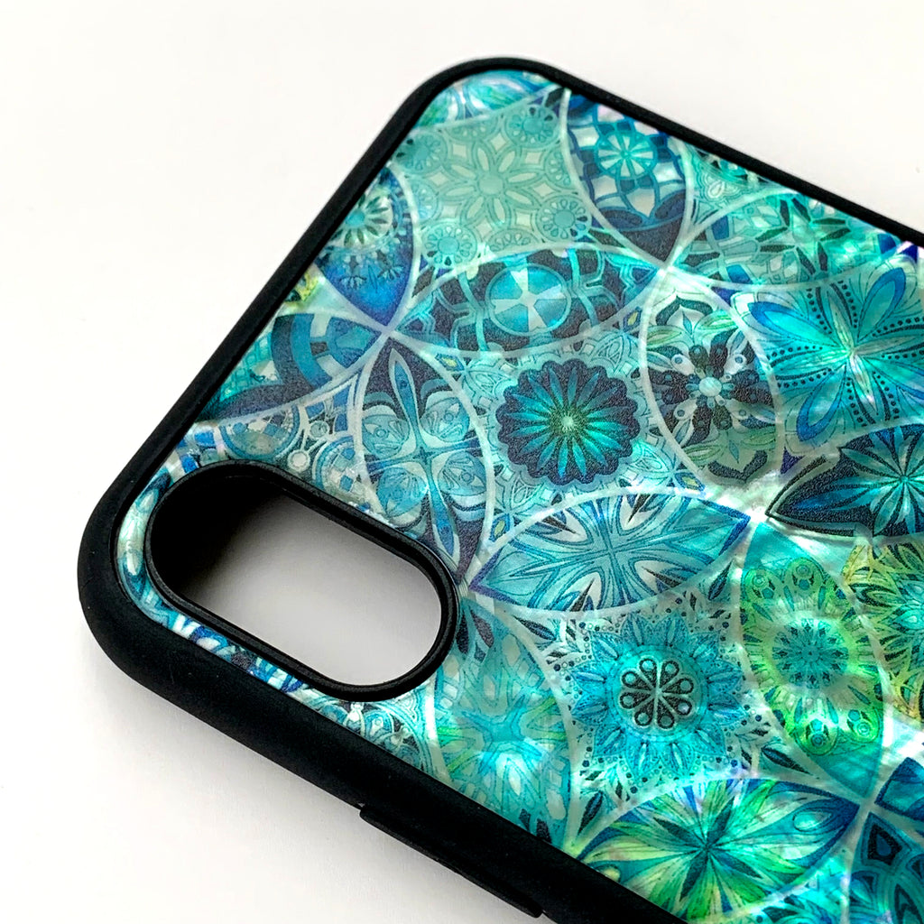 Natural shell floral iPhone case - Decouart