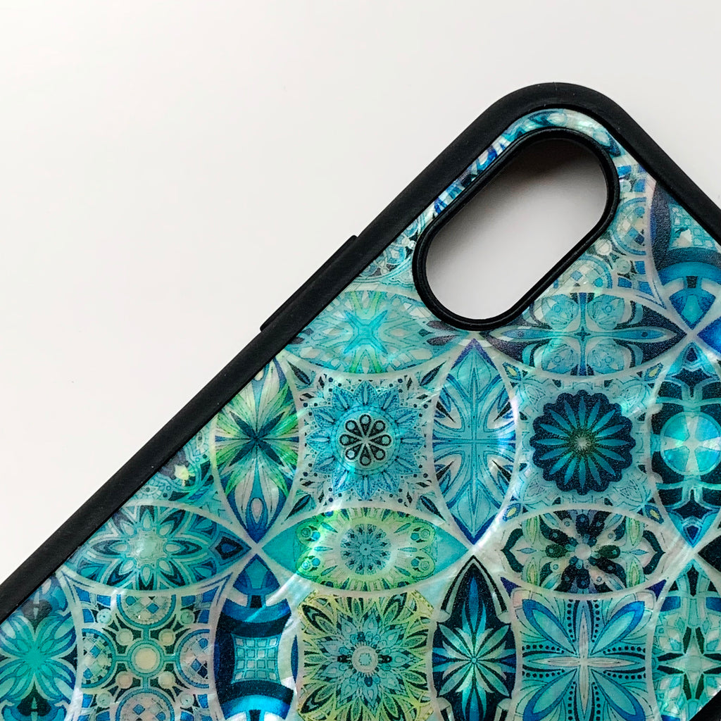 Natural shell floral iPhone case - Decouart