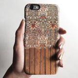 Floral wood iPhone 12 case S573 - Decouart