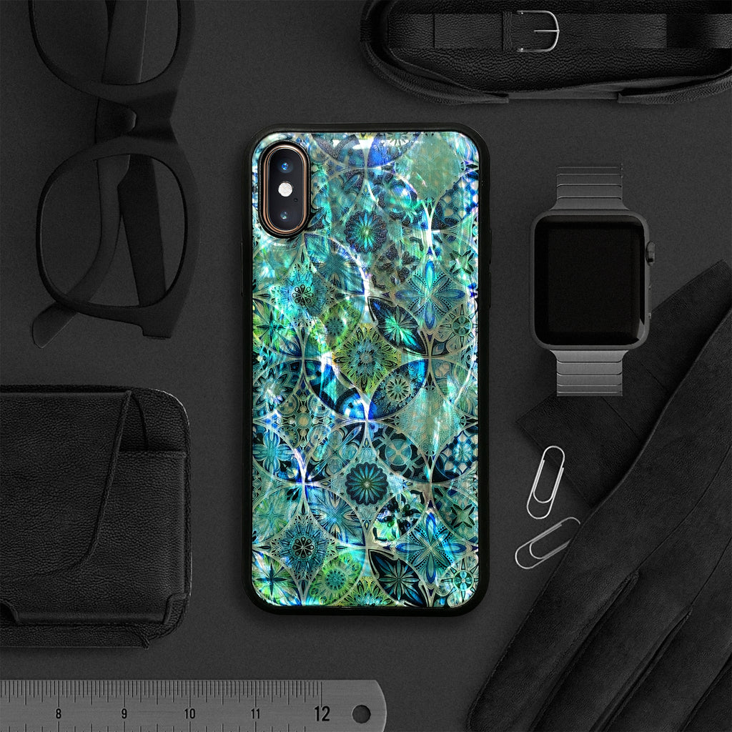 Natural shell floral iPhone case - Decouart