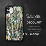 Natural shell stained glass floral iPhone case