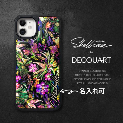 Natural shell floral iPhone case - Decouart