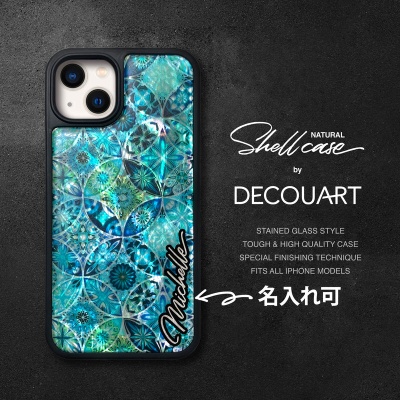 Natural shell floral iPhone case - Decouart