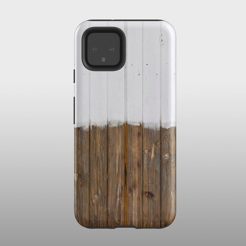White wood grain stripes Google Pixel case S009 - Decouart