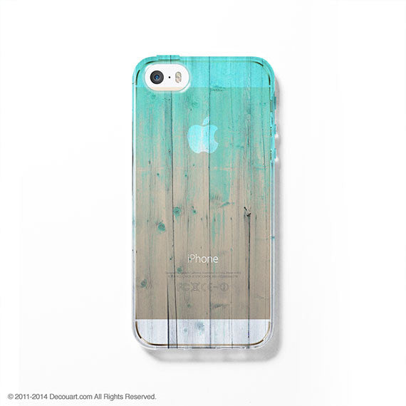 Mint wood clear printed iPhone 11 case S011 - Decouart
