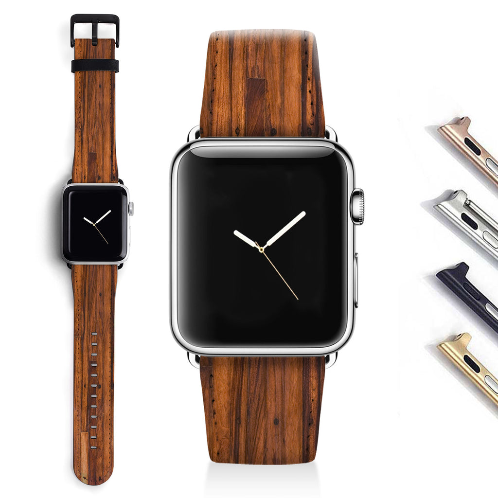 Wooden Designer Apple watch band (NOT real wood) S014