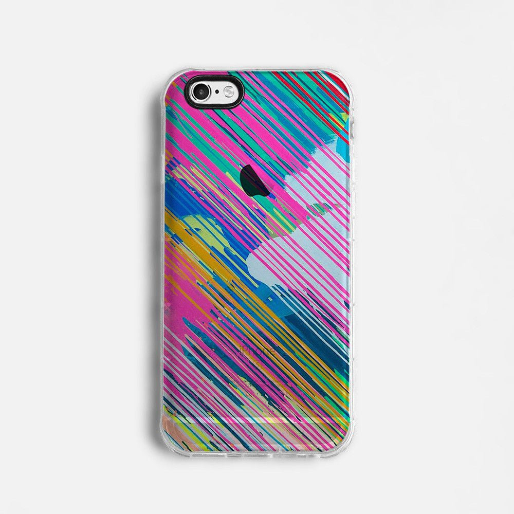 Colourful paint clear printed iPhone 11 case S025 - Decouart