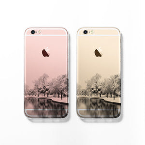 Snowy landscape skyline iPhone 11 case C059 - Decouart