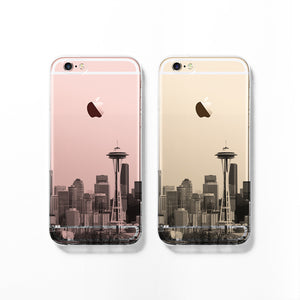 Seattle skyline iPhone 11 case C061 - Decouart