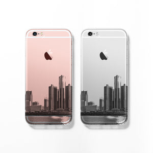 Detroit skyline iPhone 11 case C070 - Decouart