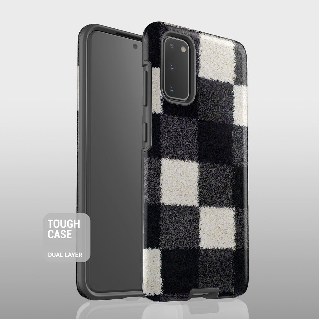 Black and white checkers Samsung case S293B