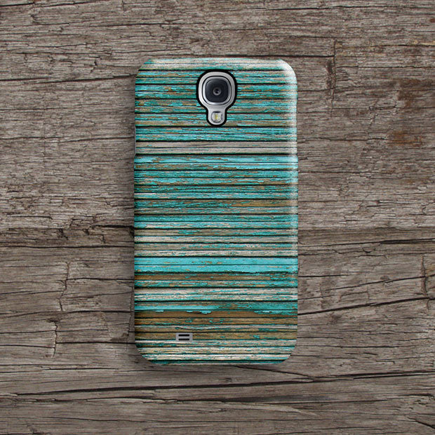 Teal wood iPhone 11 case S330B - Decouart