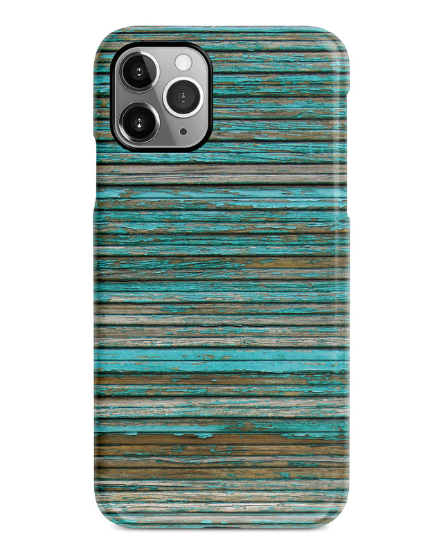 Teal wood iPhone 11 case S330B - Decouart