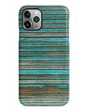 Teal wood iPhone 14 case S330B