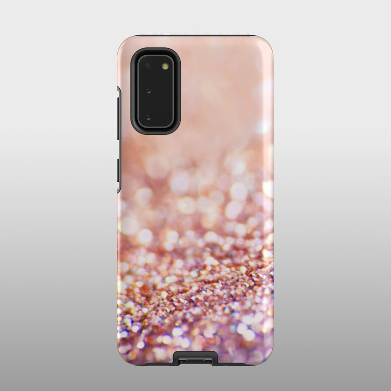 Peach sparkle Samsung case S384D - Decouart