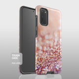 Peach sparkle Samsung case S384D