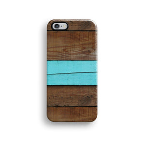 Mint stripe wood iPhone 12 case S460B - Decouart