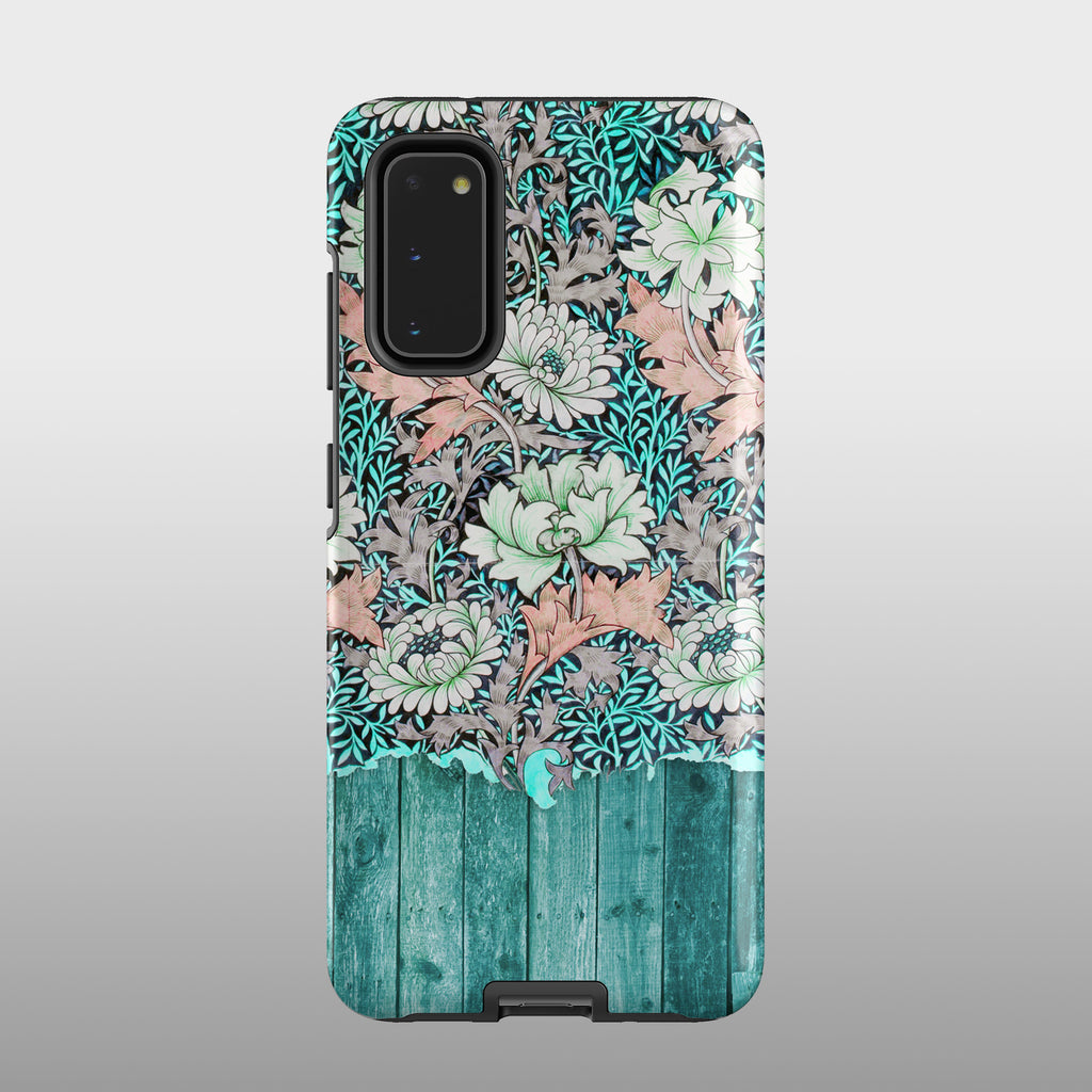 Mint wood floral Samsung case S553