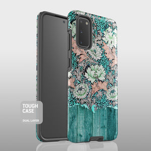 Mint wood floral Samsung case S553 - Decouart