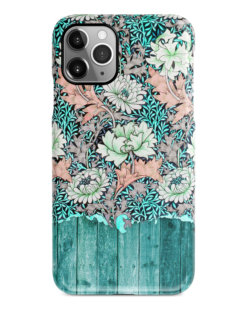 Mint wood floral iPhone 11 case S553 - Decouart