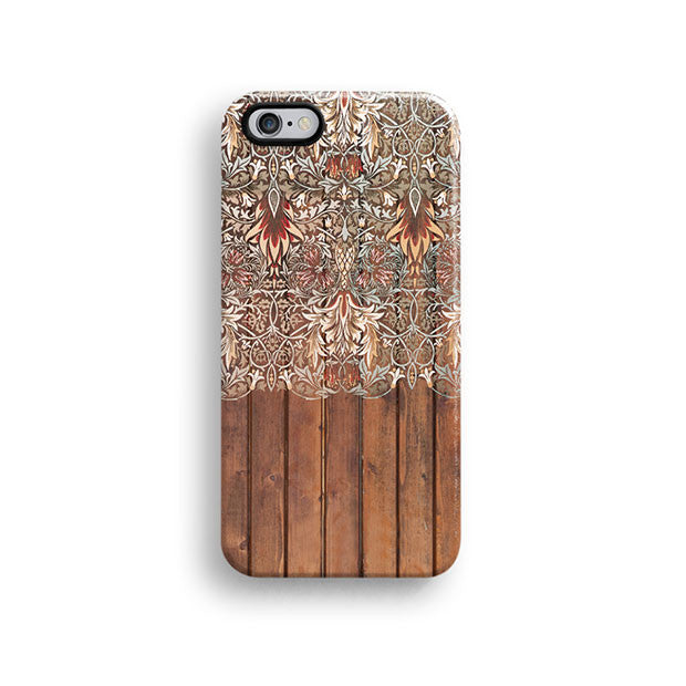 Floral wood iPhone 12 case S573 - Decouart