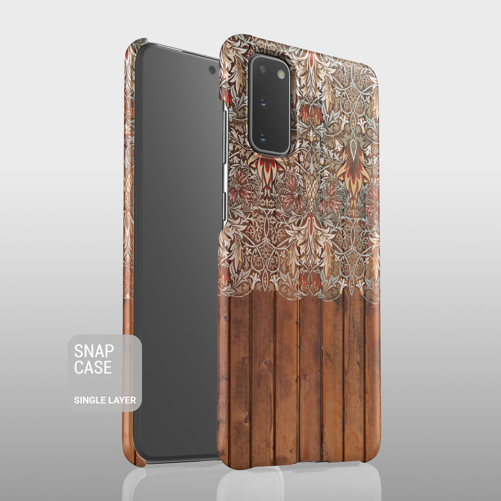 Floral wood Samsung case S573 - Decouart