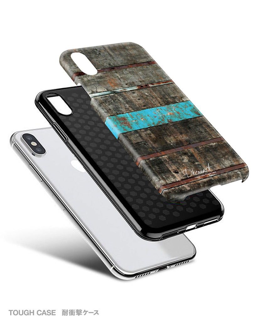Wood with mint stripe iPhone 11 case S589 - Decouart