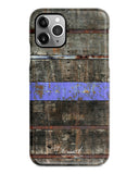 Wood with purple stripe iPhone 12 case S591 - Decouart