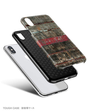 Wood with red stripe iPhone 12 case S592 - Decouart