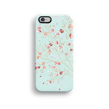 Mint floral iPhone 12 case S604 - Decouart