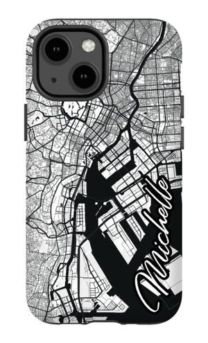 City map iPhone tough case - Decouart