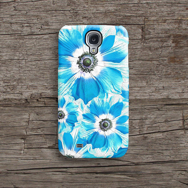 Turquoise floral iPhone 12 case S624 - Decouart