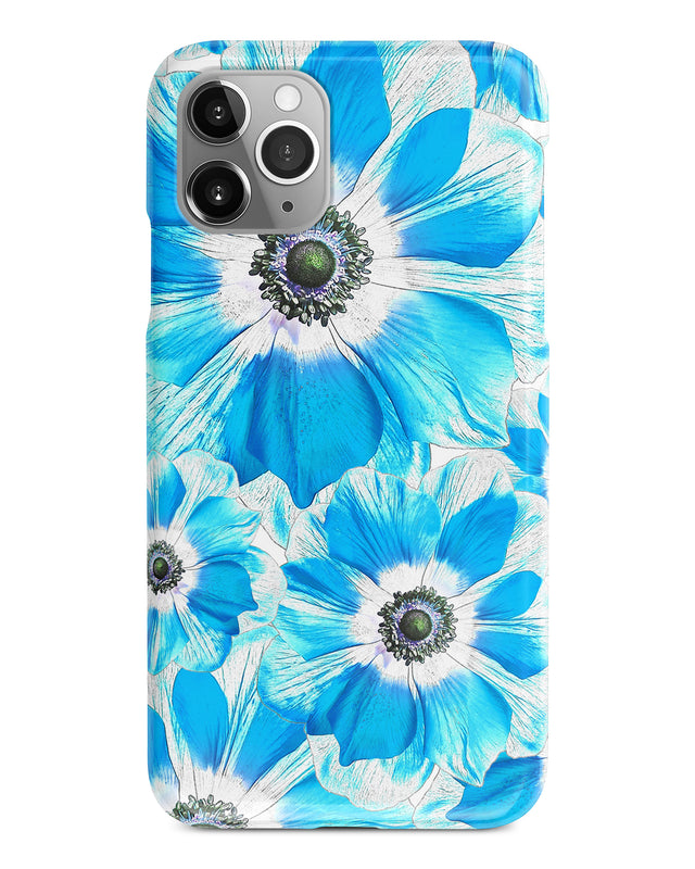 Turquoise floral iPhone 12 case S624 - Decouart