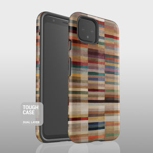 Earth tone stripes Google Pixel case S662 - Decouart