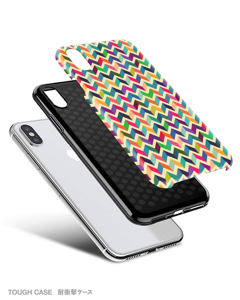 Colourful chevron iPhone 12 case S672 - Decouart