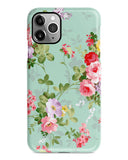 Mint floral iPhone 14 case S678