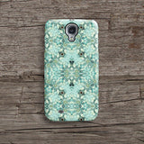 Mint floral iPhone 12 case S680 - Decouart