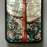 Natural shell stained glass style tree of life iPhone case