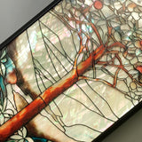 Natural shell stained glass style tree of life iPhone case