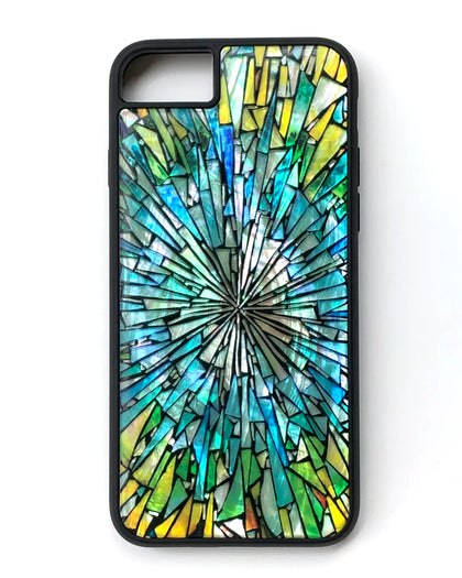 Natural shell stained glass style iPhone case - Decouart