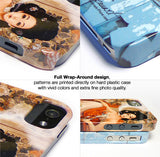 Cream lace wood iPhone 12 case S634 - Decouart