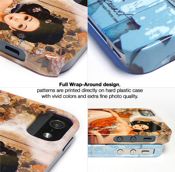 Teal floral iPhone 12 case S683 - Decouart